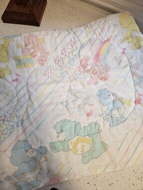 Vintage Care Bear Baby Blanket